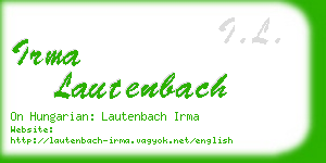 irma lautenbach business card